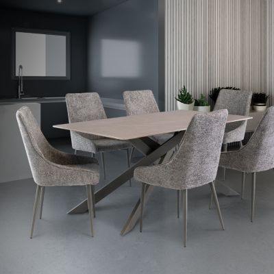 Sintered Stone Grey/Greyleg 1.6m dining table