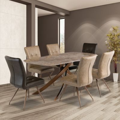 Brown Sintered Stone 1.8M Dining Table