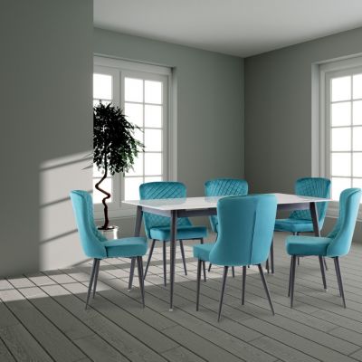 1.6m Grey Sintered Stone Dining Table