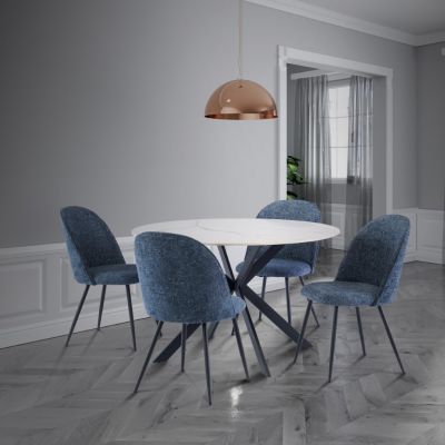 Round White 1.2m Dining Table