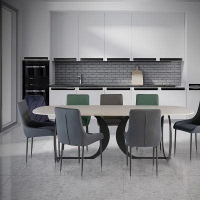 Grey Sintered Stone 2.4m Dining Table
