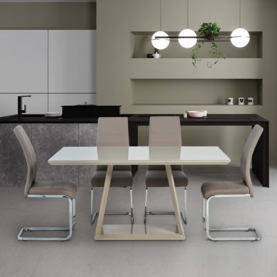 Toughened Glass 1.6m Dining Table