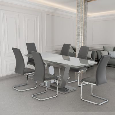 Grey 1.6m Extending Dining Table