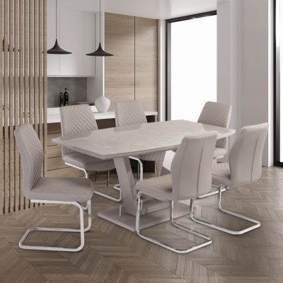 1.6m Marble effect Dining Table