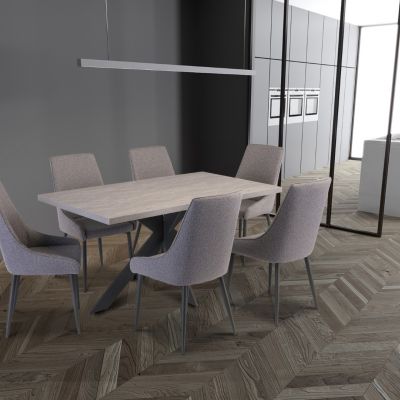 1.6m Light Grey Dining Table