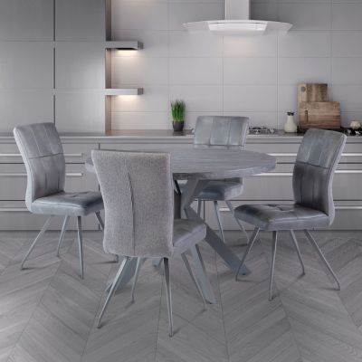 Round Dark Rhine 1.2m Dining Table