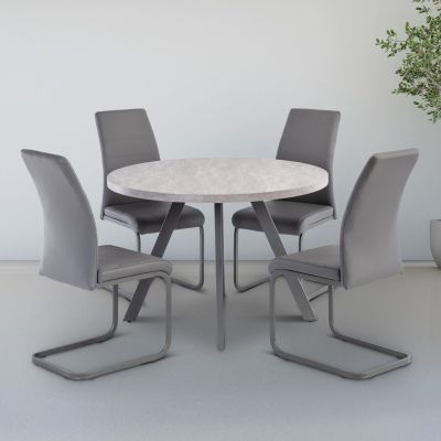 Light Rhine Grey 1.07 round dining table