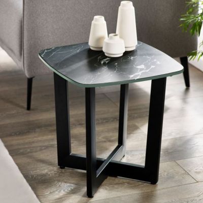 Olympus Lamp Table - Black Marble
