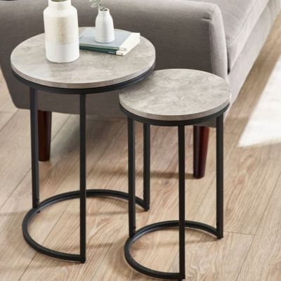 Staten Round Nesting Side Tables