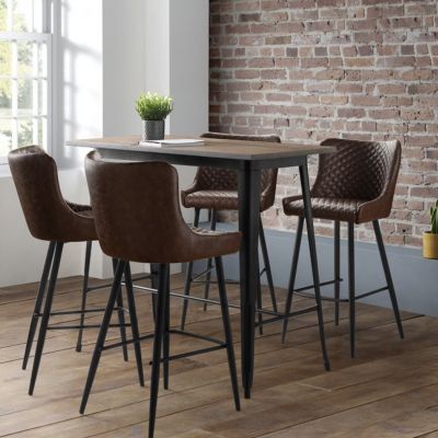 Luxe Bar Stools Brown Faux