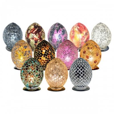 Medium Mosaic Egg Lamp.