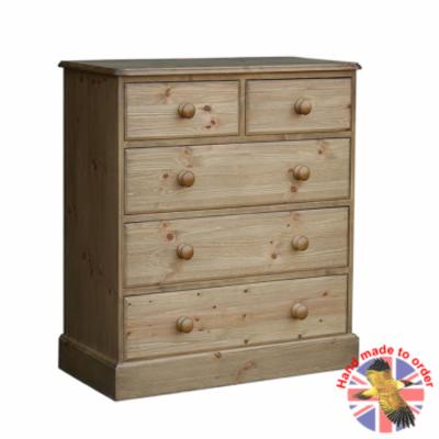Cottage Pine 30" 2 over 3 drawer chest