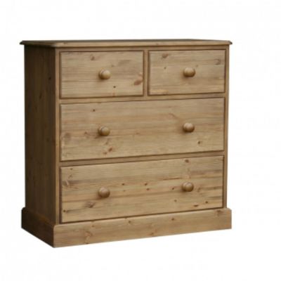 Cottage Pine 36" 2 over 2 deep drawer chest