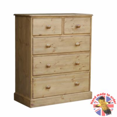 Cottage Pine 36" 2 over 3 deep drawer chest