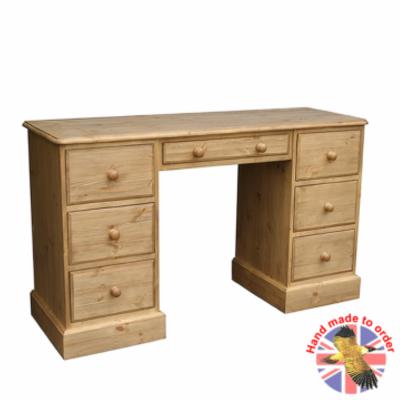 Cottage Pine double pedestal dressing chest