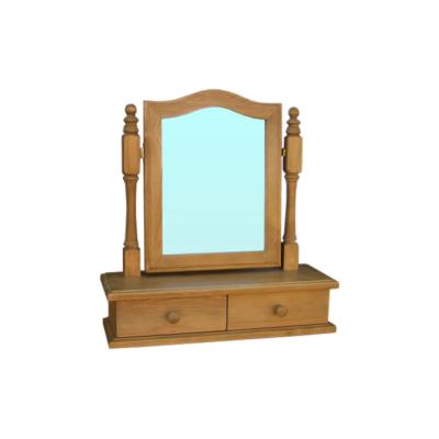 Cottage Pine Dressing Mirror on Drawer